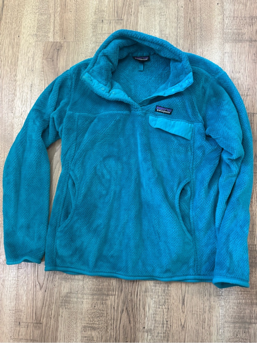 Patagonia Bright Teal Plush Fleece Jacket
